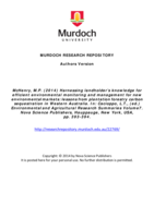 Harnessing landholder’s knowledge for efficient environmental monitoring and management for new environmental markets: lessons from plantation forestry carbon sequestration in Western Australia