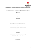 The effects of body decomposition fluid on clothing dyes in natural cotton fibres using hyperspectral imaging analysis