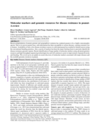 Molecular markers and genomic resources for disease resistance in peanut-A review