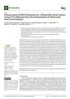 Enhancement of PHA Production by a Mixed Microbial Culture Using VFA Obtained from the Fermentation of Wastewater from Yeast Industry