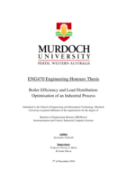 Boiler efficiency and load distribution: Optimisation of an industrial process