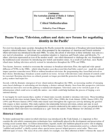 Television, culture and state: New forums for negotiating identity in the pacific