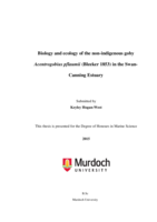 Biology and ecology of the non-indigenous goby Acentrogobius pflaumii (Bleeker 1853) in the Swan-Canning Estuary