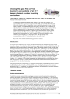 Closing the gap: Pre-service teachers' perceptions of an ICT based, student centred learning curriculum
