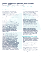 Enablers and Barriers to an equitable Higher Degree by Research (HDR) learning Environment