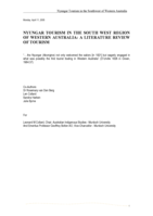 Nyungar Tourism in the South West of Western Australia: A literature review of tourism