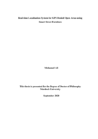 Real-time localisation system for GPS denied open areas using smart street furniture