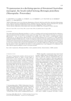 Trypanosomes in a declining species of threatened Australian marsupial, the brush-tailed bettong Bettongia penicillata (Marsupialia: Potoroidae)