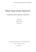 Where there’s smoke there’s fire: An opportunity theory perspective on vehicle arson