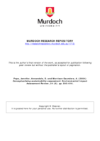 Conceptualising sustainability assessment