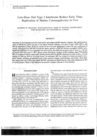 Low-dose oral type I interferons reduce early virus replication of murine cytomegalovirus in vivo