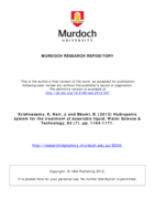 Hydroponic system for the treatment of anaerobic liquid