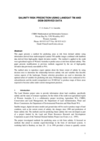 Salinity risk prediction using Landsat TM and DEM-derived data