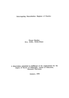 Interrogating masculinities: regimes of practice