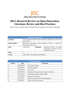 D6.1: Research review on open innovation: Literature review and best practices