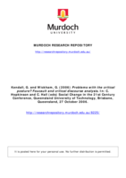 Problems with the critical posture? Foucault and critical discourse analysis