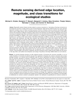 Remote sensing derived edge location, magnitude, and class transitions for ecological studies
