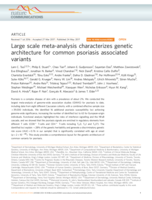Large scale meta-analysis characterizes genetic architecture for common psoriasis associated variants