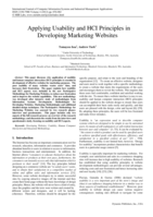Applying usability and HCI principles in developing marketing websites