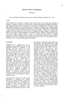 Mineral nutrition of mung beans