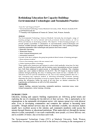 Rethinking education for capacity building: Environmental technologies and sustainable practice