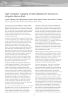 High resolution mapping of reef utilisation by humans in Ningaloo Marine Park