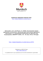 Functionality-based application confinement: parameterised hierarchical application restrictions