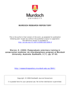 Postgraduate veterinary training in conservation medicine: An interdisciplinary program at Murdoch University, Australia