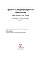 Evaluation of the market-based instrument pilot project: Auction for Landscape Recovery (Western Australia)