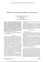Mobile content personalisation using intelligent user profile approach