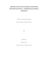 Mapping fire affected areas in northern Western Australia - towards an automatic approach