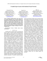 U-health expert system with statistical neural network