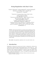 String regularities with don't cares