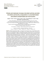 Citrate and malonate increase microbial activity and alter microbial community composition in uncontaminated and diesel-contaminated soil microcosms