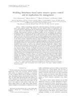 Modeling disturbance-based native invasive species control and its implications for management