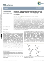 Antisense oligonucleotide modified with serinol nucleic acid (SNA) induces exon skipping in mdx myotubes