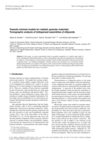 Towards minimal models for realistic granular materials: Tomographic analysis of bidispersed assemblies of ellipsoid