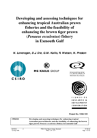 Developing and assessing techniques for enhancing tropical Australian prawn fisheries and the feasibility of enhancing the brown tiger prawn (Penaeus esculentus) fishery in Exmouth Gulf