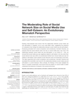 The moderating role of social network size on social media use and self-esteem: An evolutionary mismatch perspective