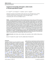 Capacity for increasing soil organic carbon stocks in dryland agricultural systems