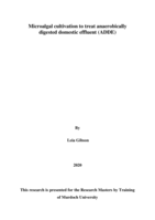 Microalgal cultivation to treat anaerobically digested domestic effluent (ADDE)