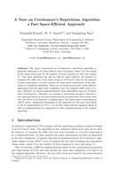 A Note on Crochemore's repetitions algorithm a fast Space-Efficient approach