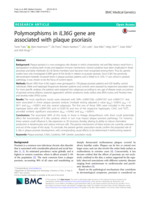 Polymorphisms in IL36G gene are associated with plaque psoriasis
