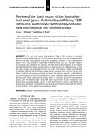 Review of the fossil record of the Australian land snail genus Bothriembryon Pilsbry, 1894 (Mollusca: Gastropoda: Bothriembryontidae): new distributional and geological data