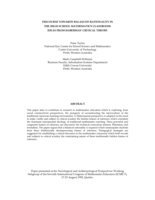 Discourse towards balanced rationality in the high school mathematics classroom : Ideas from Habermas' critical theory