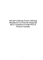Soil and Landscape Factors Affecting Phosphorus Loss from the Fitzgerald River Catchment in South West of Western Australia