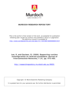 Supporting runtime reconfiguration on network processors