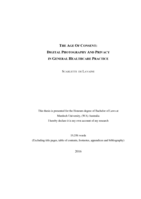 The age of consent: digital photography and privacy in general healthcare practice