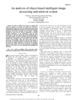 An analysis of object-based intelligent image processing and retrieval system