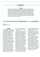Non-western music preference: An overview
